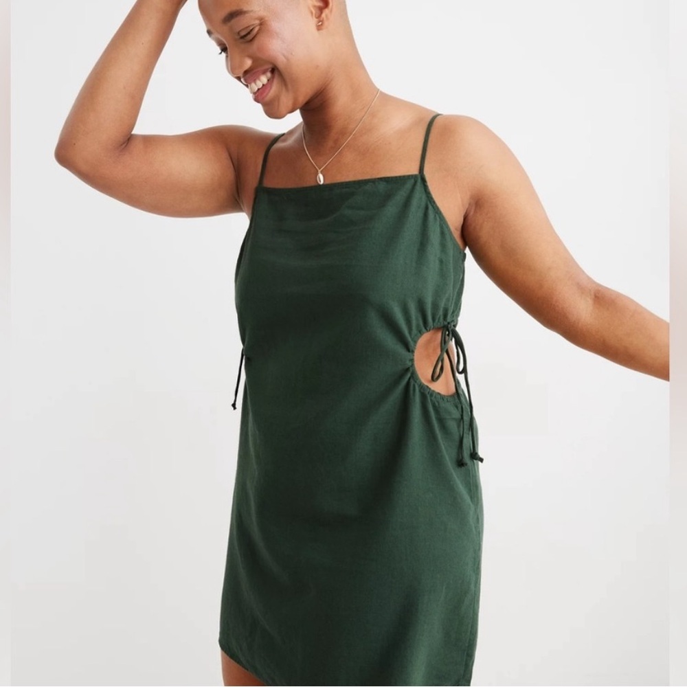 Green Dress with Side Cutout